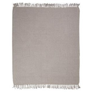 125x150cm Beige Cotton Throw