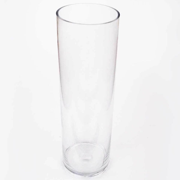 Vase 15x50cm Clear Glass Cylinder