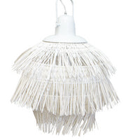 Light Shade 48cm White Rattan