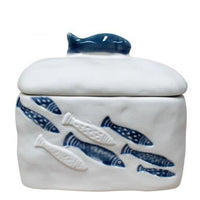 Trinket Box 11cm Blue Fish School