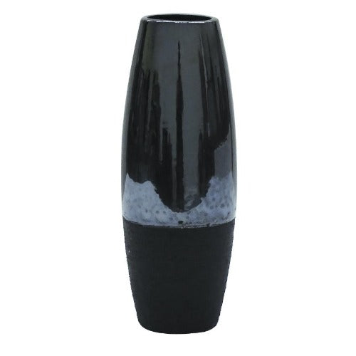 Vase 30cm Black Brown Glaze