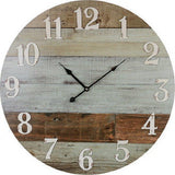 Weathered Boards Print Clock 58cm