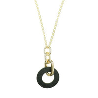 Black Loop Golden Chain Necklace