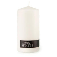 Candle 6.5x13cm Simply White