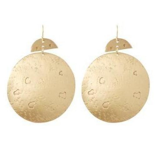 Earrings Brass Discs