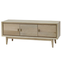 3 Door Mango Wood TV Unit