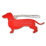 Bag Tag Sausage Dog Design Orange