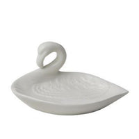 Trinket Dish Ceramic Swan Large