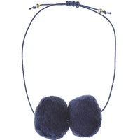 Double Pom Pom Bracelet Navy