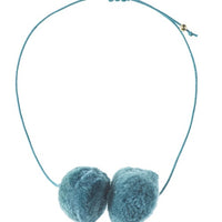 Double Pom Pom Bracelet Teal