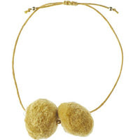 Double Pom Pom Bracelet Yellow